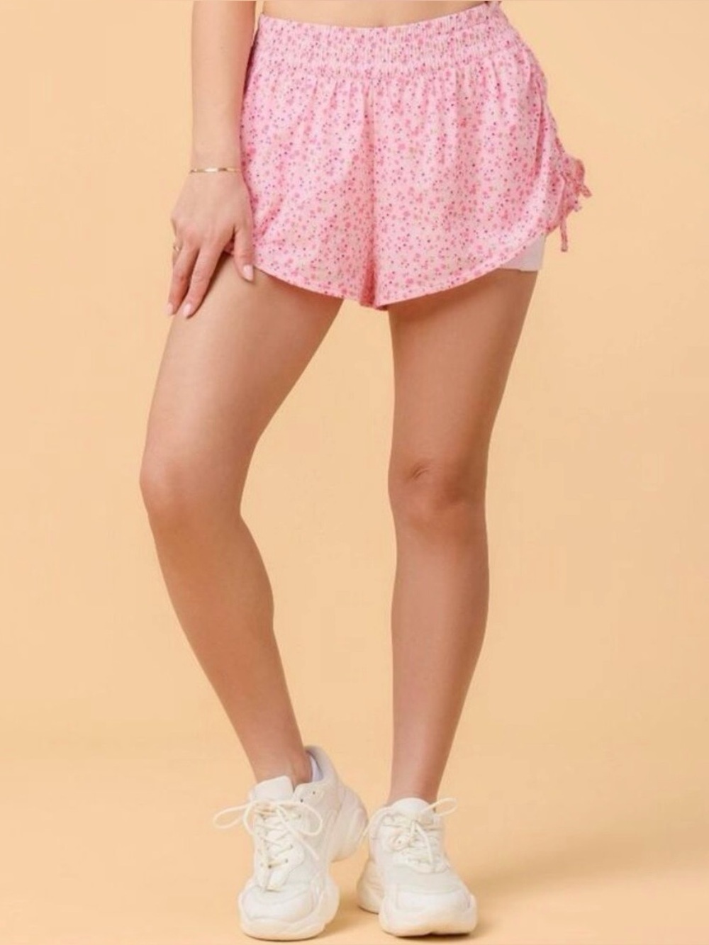 Blogilates Pink Floral Women’s Running Shorts